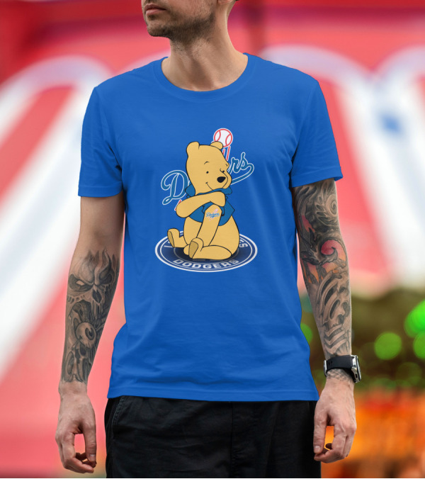 Premium T-Shirt: Dodgers Baseball Winnie the Pooh Los Angeles Dodgers T-Shirt Dodgers Baseball Winnie the Pooh Los Angeles Dodgers T-Shirt