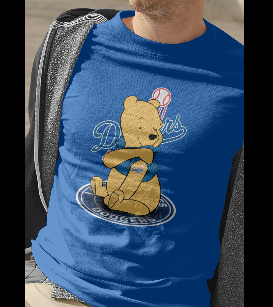 Dodgers Baseball Winnie The Pooh Los Angeles Dodgers T-Shirt