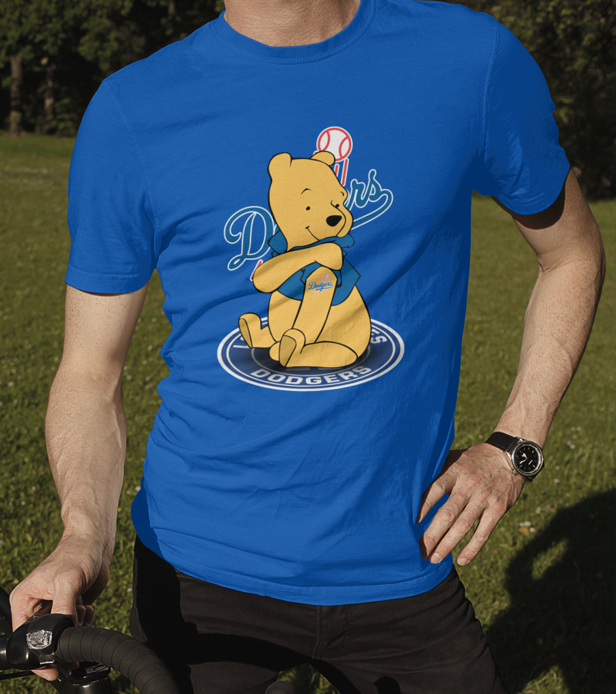 Dodgers Baseball Winnie The Pooh Los Angeles Dodgers T-Shirt