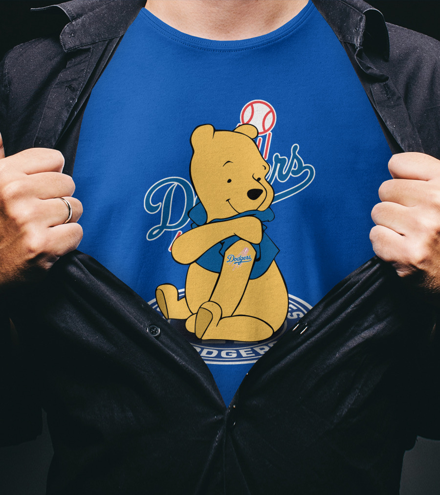 Dodgers Baseball Winnie The Pooh Los Angeles Dodgers T-Shirt