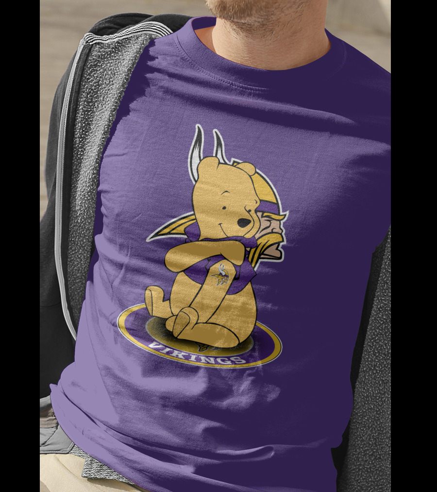 Winnie The Pooh Minnesota Vikings Crossover Fans T-Shirt