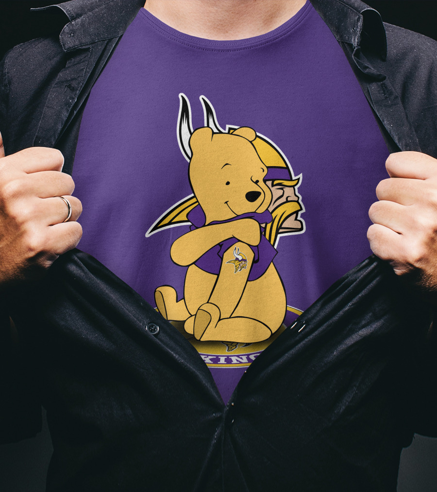 Winnie The Pooh Minnesota Vikings Crossover Fans T-Shirt