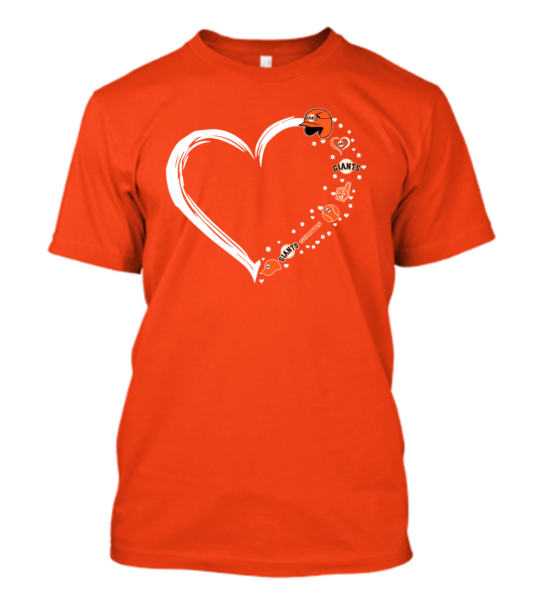 San Francisco Giants Heart Love Stars Giants Baseball Fan Giants Hat T-Shirt