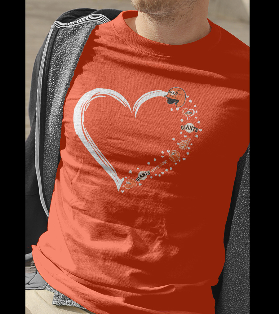San Francisco Giants Heart Love Stars Giants Baseball Fan Giants Hat T-Shirt