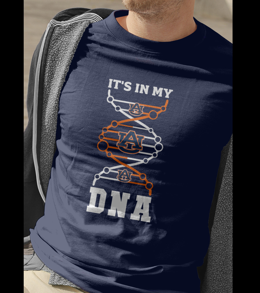 Auburn Tigers It's In My DNA Auburn University Logo DNA Strand T-Shirt