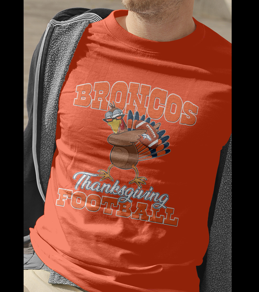 Broncos Thanksgiving Football Turkey T-Shirt