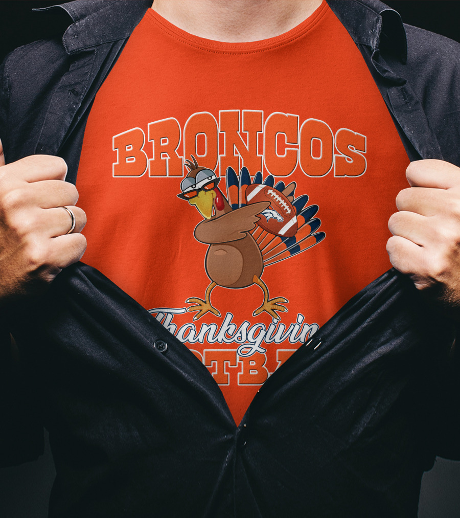 Broncos Thanksgiving Football Turkey T-Shirt