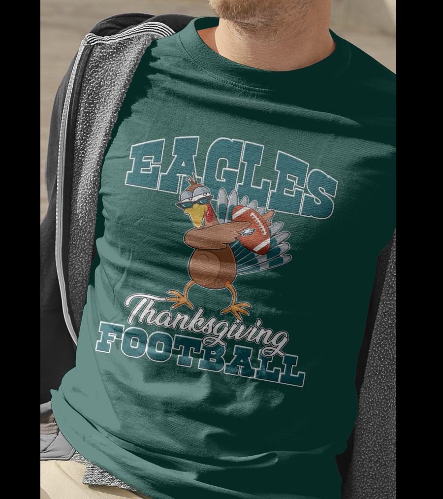 Eagles Thanksgiving Football Turkey T-Shirt