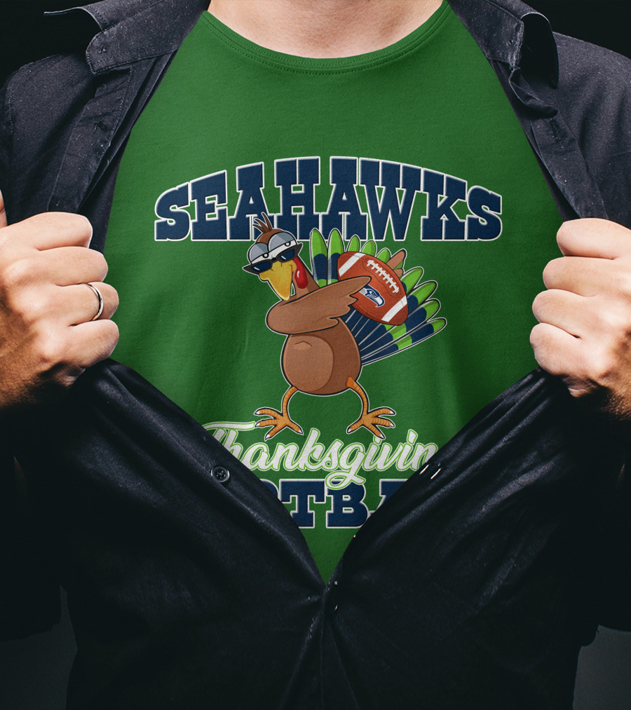 Seahawks Thanksgiving Football Turkey T-Shirt