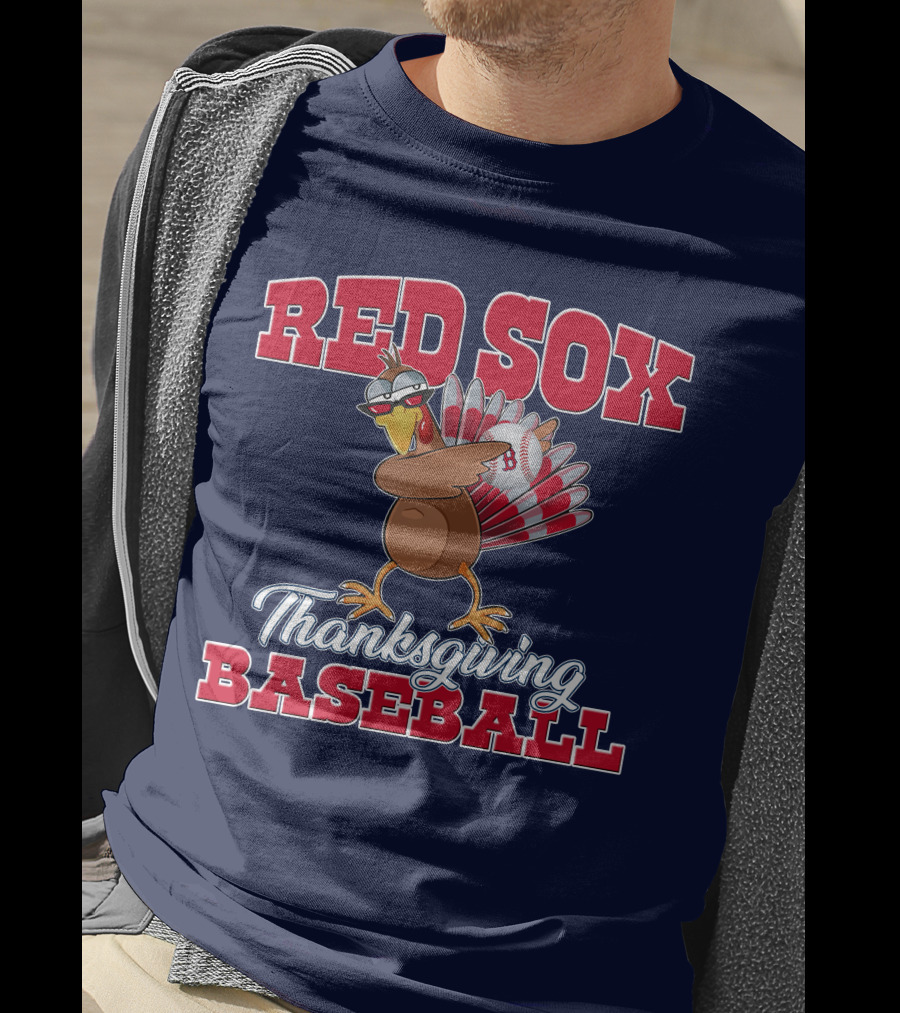 Red Sox Thanksgiving Baseball Turkey T-Shirt