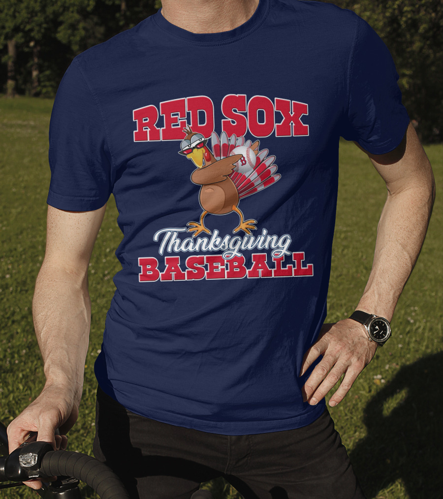 Red Sox Thanksgiving Baseball Turkey T-Shirt