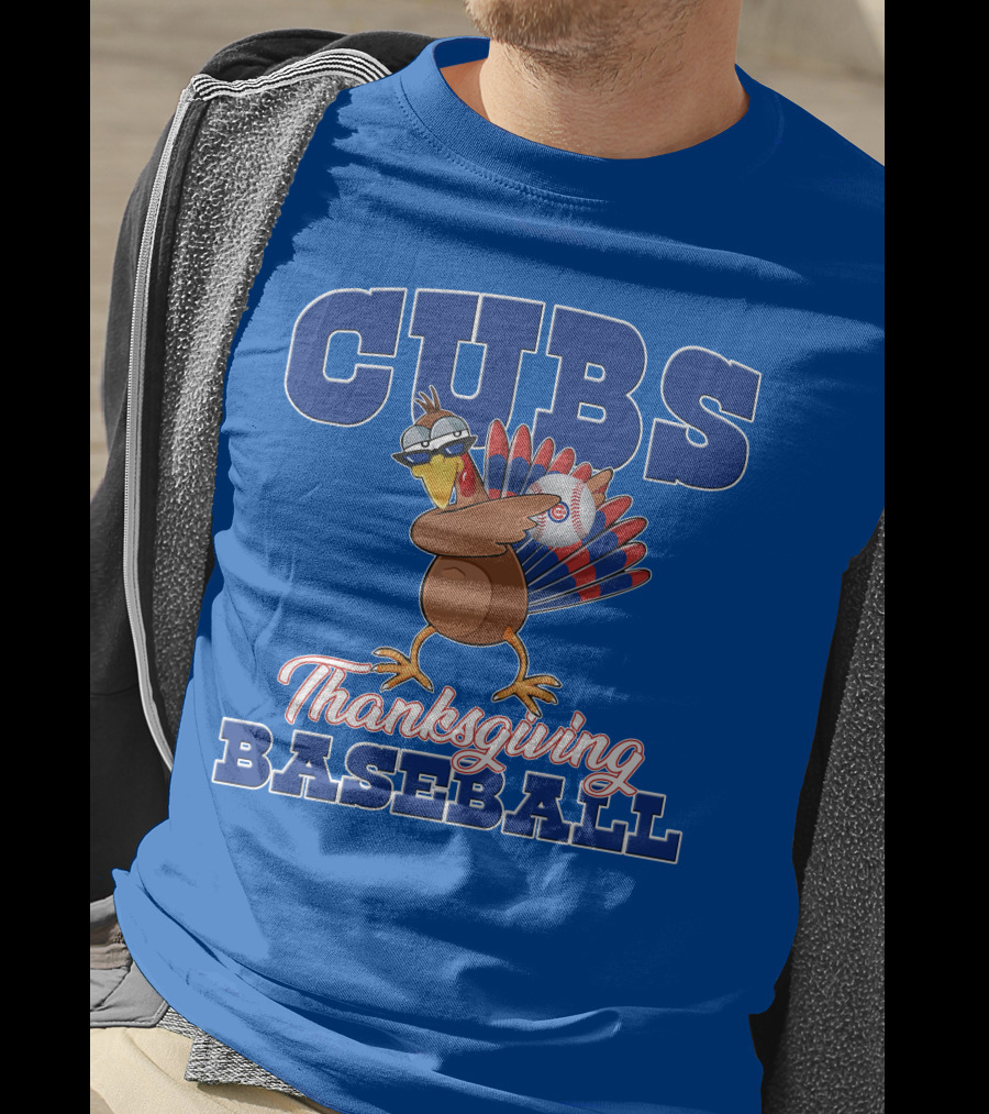 Cubs Thanksgiving Baseball Turkey T-Shirt