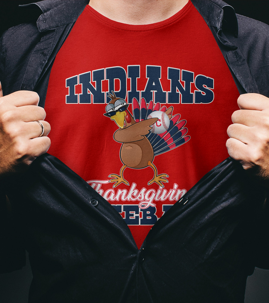 Indians Thanksgiving Baseball Turkey T-Shirt