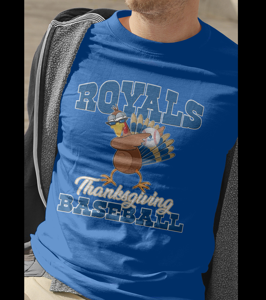 Royals Thanksgiving Baseball Turkey T-Shirt