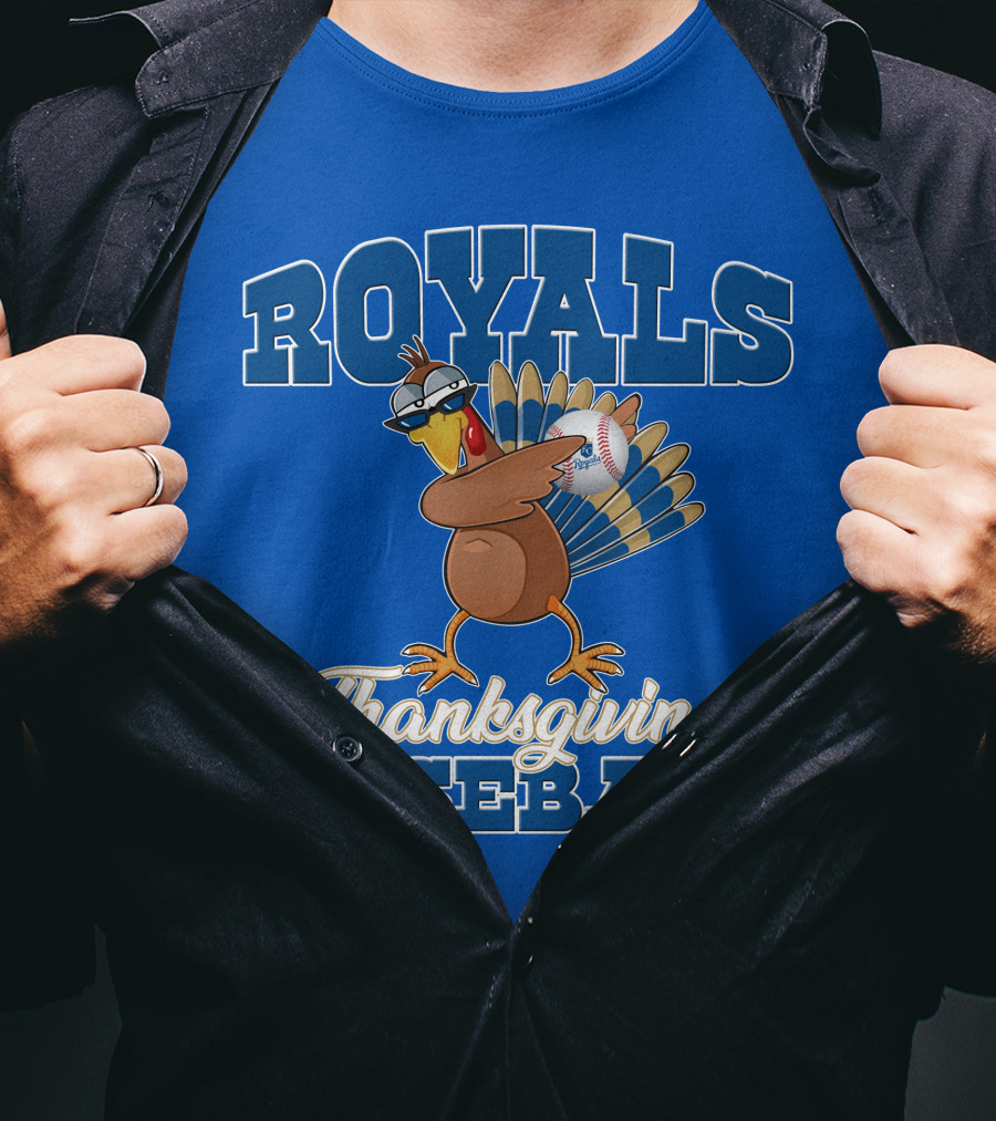 Royals Thanksgiving Baseball Turkey T-Shirt