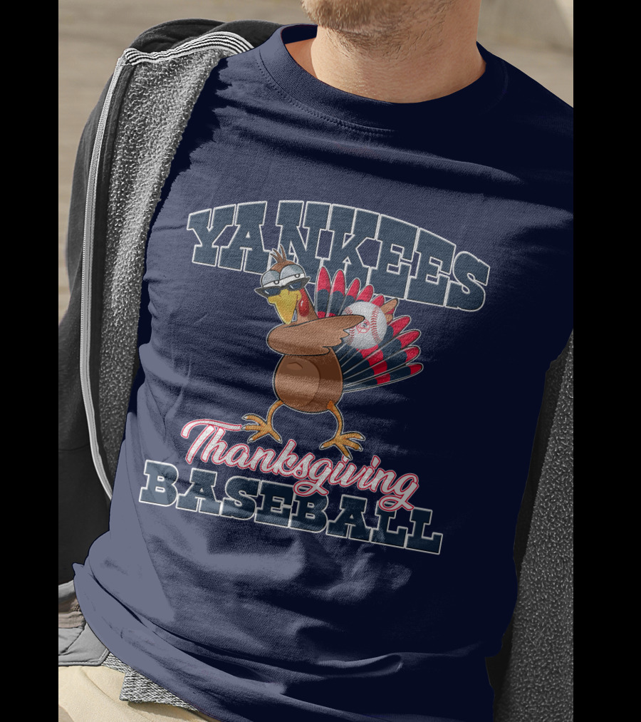 Yankees Thanksgiving Baseball Turkey T-Shirt