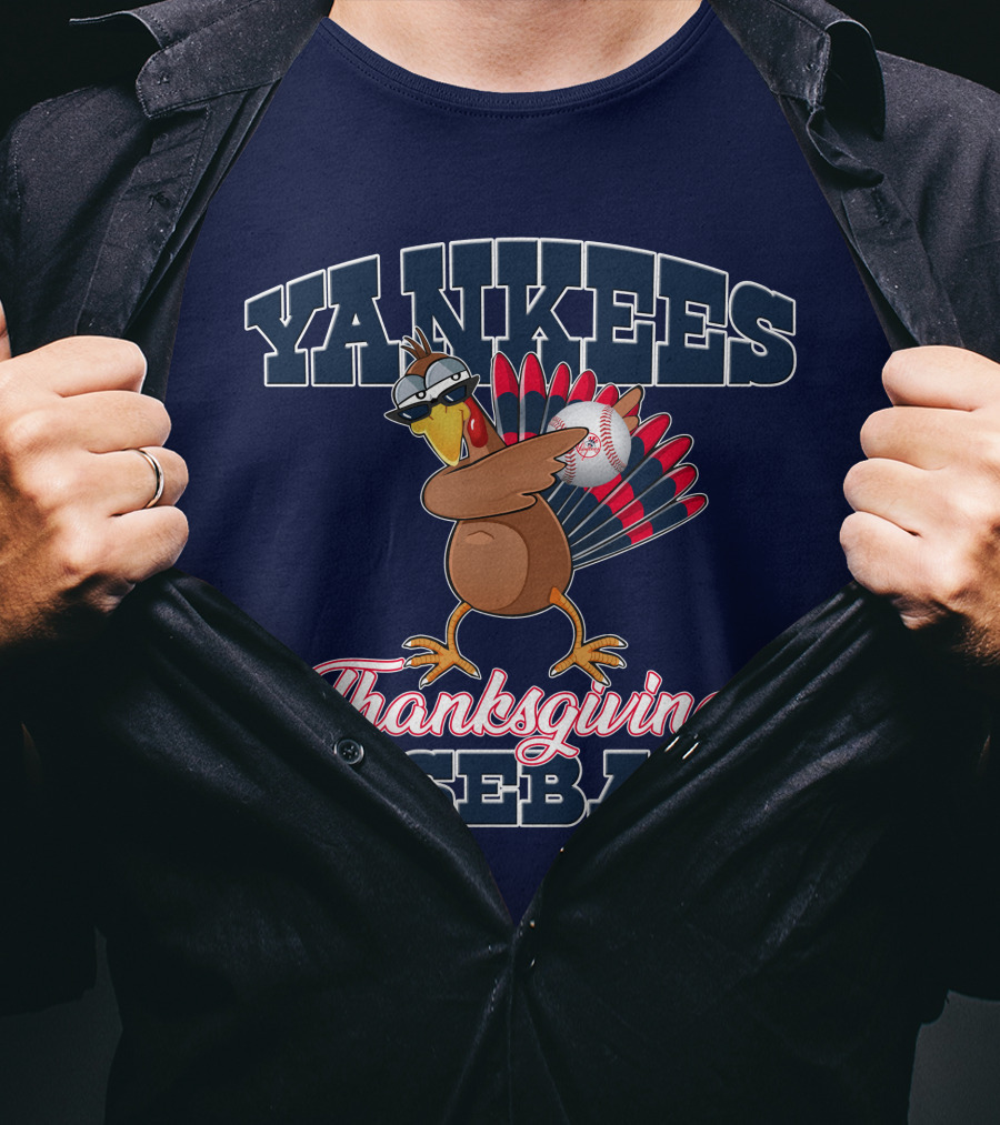 Yankees Thanksgiving Baseball Turkey T-Shirt