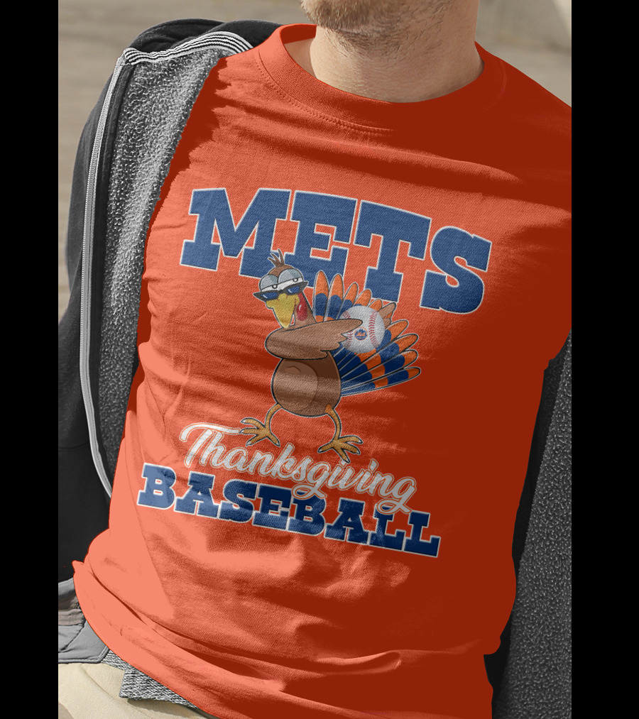 Mets Thanksgiving Baseball Turkey T-Shirt