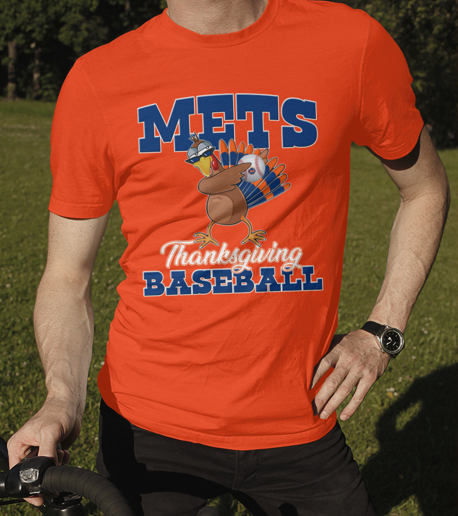 Mets Thanksgiving Baseball Turkey T-Shirt