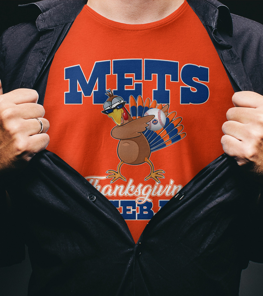 Mets Thanksgiving Baseball Turkey T-Shirt