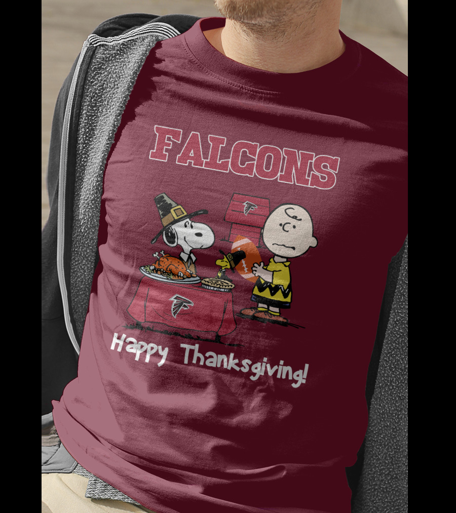 Falcons Snoopy Charlie Brown Thanksgiving Football Peanuts T-Shirt