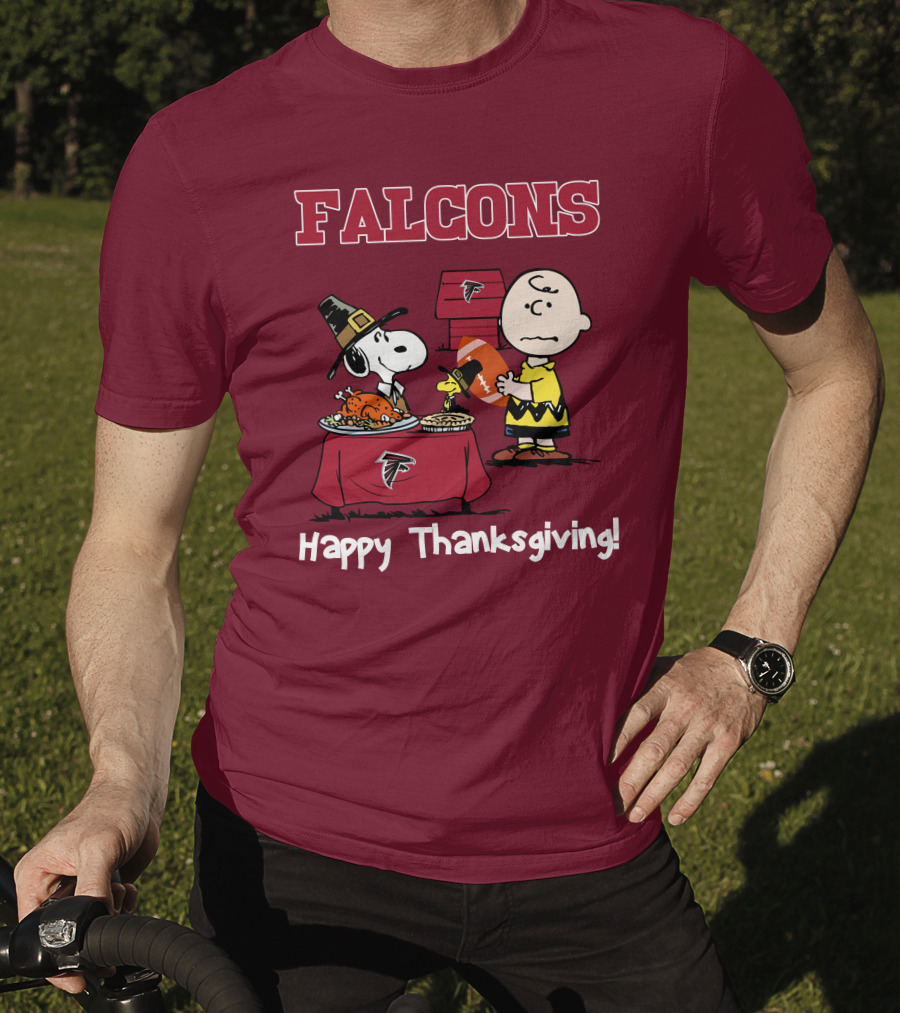 Falcons Snoopy Charlie Brown Thanksgiving Football Peanuts T-Shirt