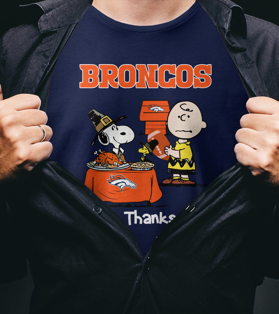 Broncos Snoopy Charlie Brown Thanksgiving T-Shirt
