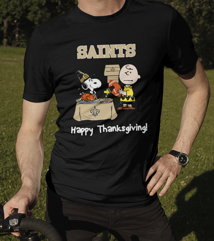 SAINTS New Orleans Happy Thanksgiving Snoopy T-Shirt