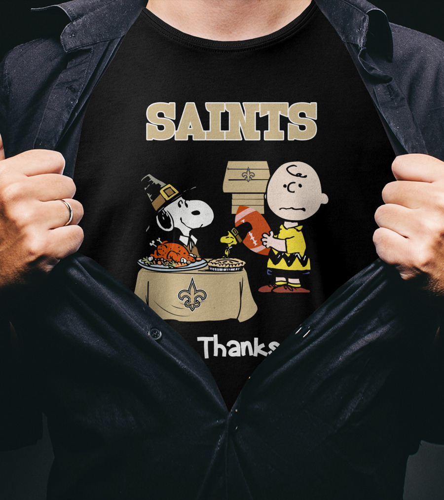 SAINTS New Orleans Happy Thanksgiving Snoopy T-Shirt