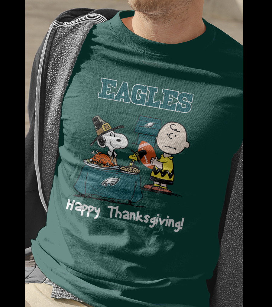 Eagles Snoopy Thanksgiving Football Peanuts Philadelphia T-Shirt