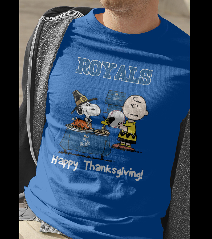 Royals Snoopy Charlie Brown Happy Thanksgiving T-Shirt