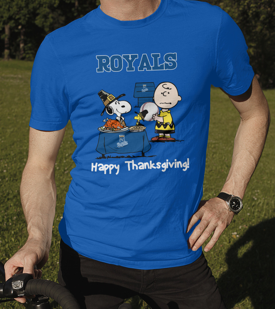 Royals Snoopy Charlie Brown Happy Thanksgiving T-Shirt