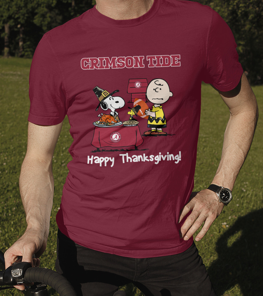 Crimson Tide Snoopy And Charlie Brown Thanksgiving T-Shirt