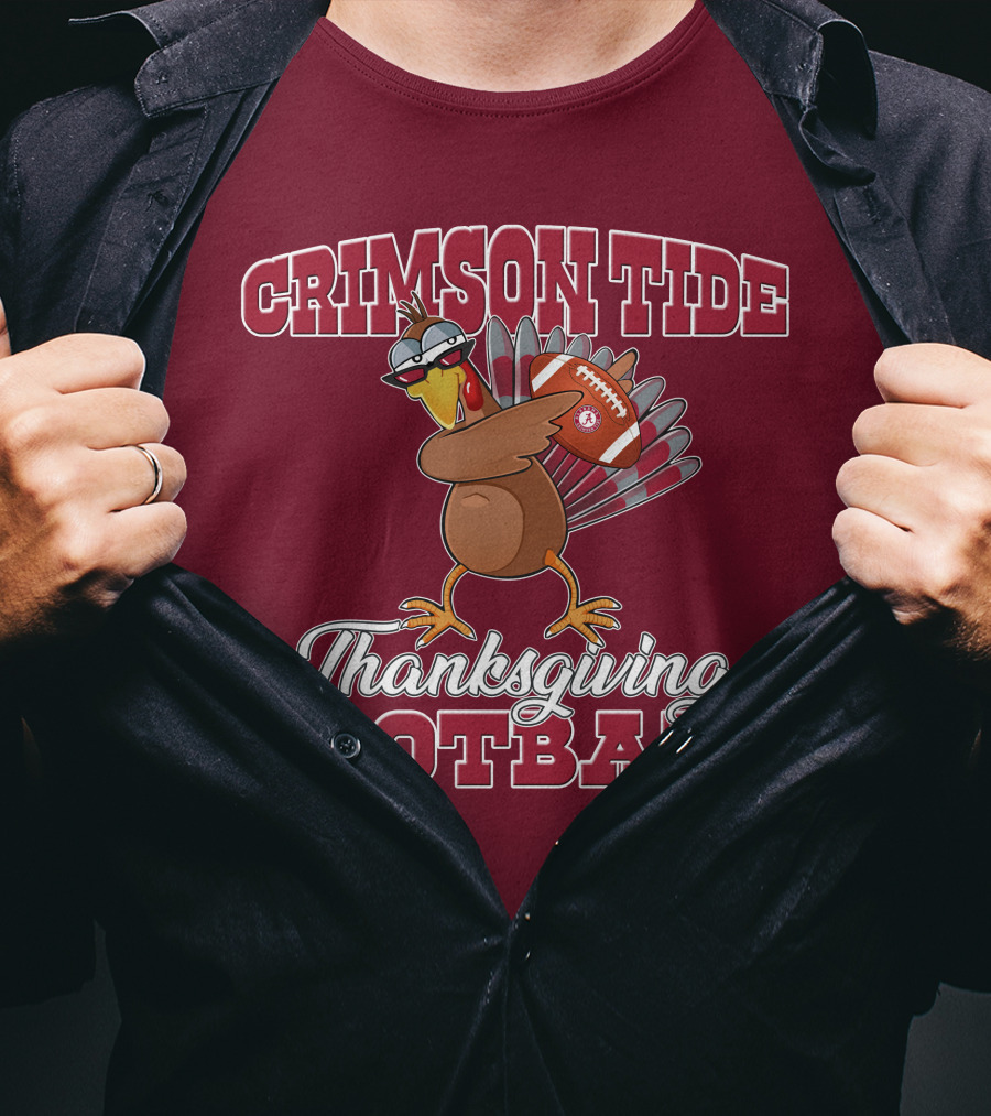 Crimson Tide Thanksgiving Football Turkey T-Shirt