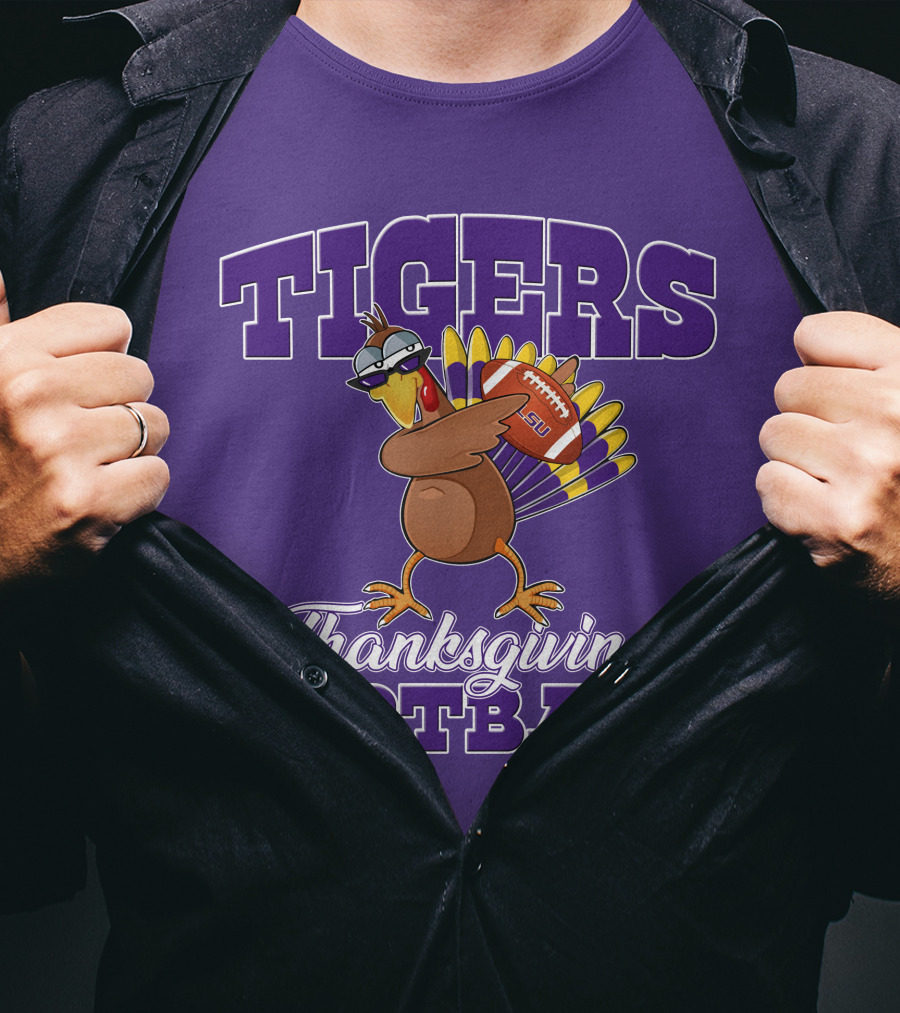 Tigers Thanksgiving Football LSU Turkey T-Shirt