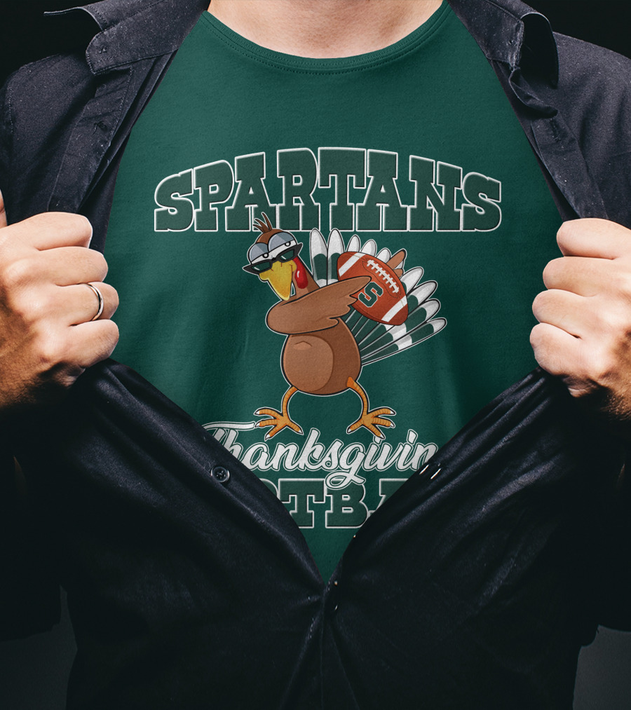Spartans Thanksgiving Football Turkey Michigan State T-Shirt