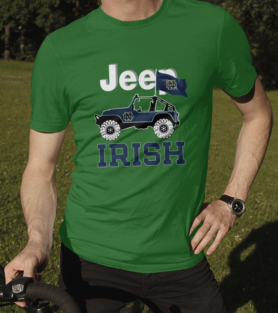 Jeep Notre Dame Fighting Irish Flag T-Shirt