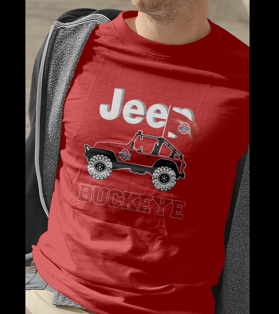 Jeep Ohio State Buckeye Red Flag Adventure T-Shirt