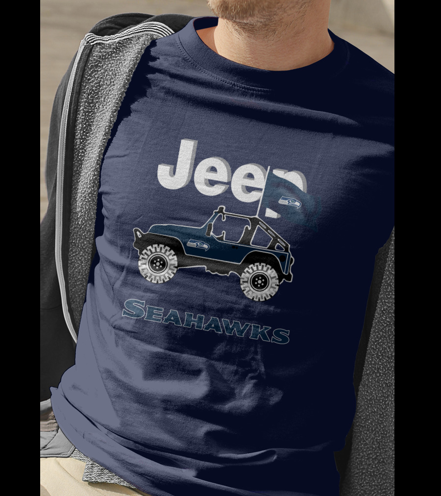 Jeep Seattle Seahawks Graphic Flag T-Shirt