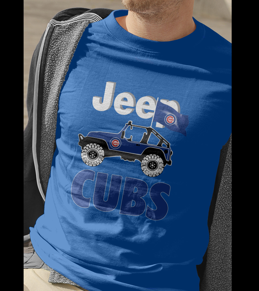 Jeep Cubs Coming Chicago Cubs Jeep T-Shirt