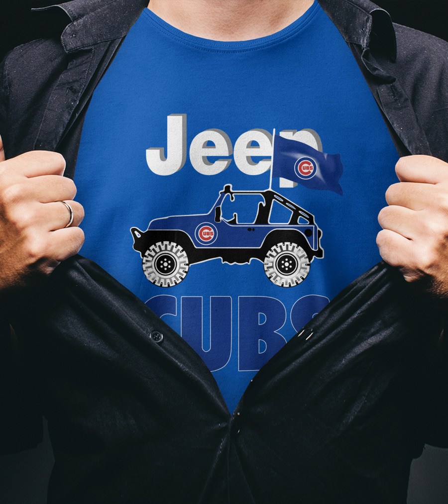 Jeep Cubs Coming Chicago Cubs Jeep T-Shirt