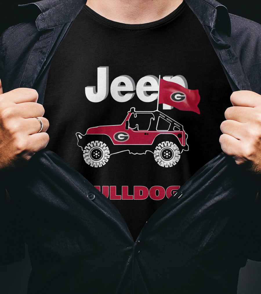 Georgia Bulldogs Jeep Flag Bulldogs T-Shirt