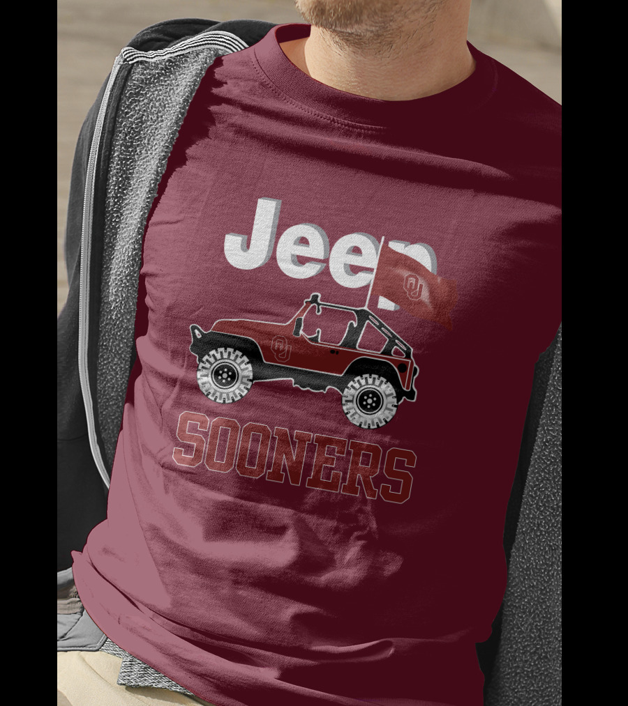 Jeep Sooners Ou Flag T-Shirt