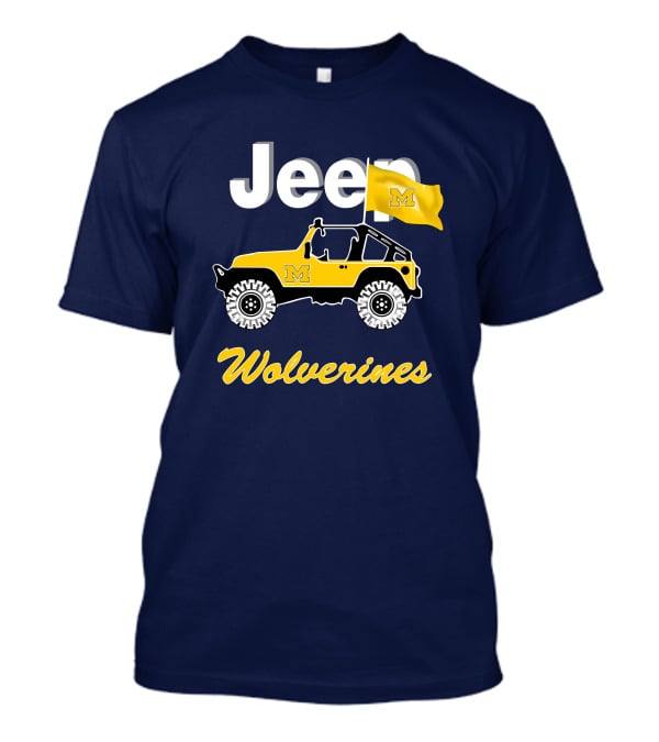 Jeep Michigan Wolverines M Flag Yellow T-Shirt