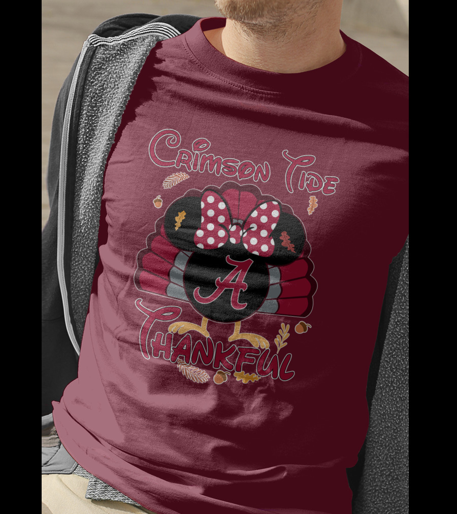 Crimson Tide Thankful Turkey Minnie A T-Shirt