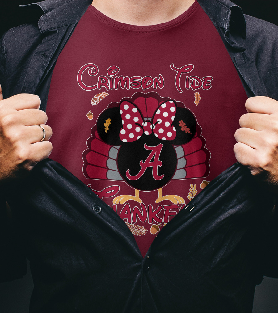 Crimson Tide Thankful Turkey Minnie A T-Shirt