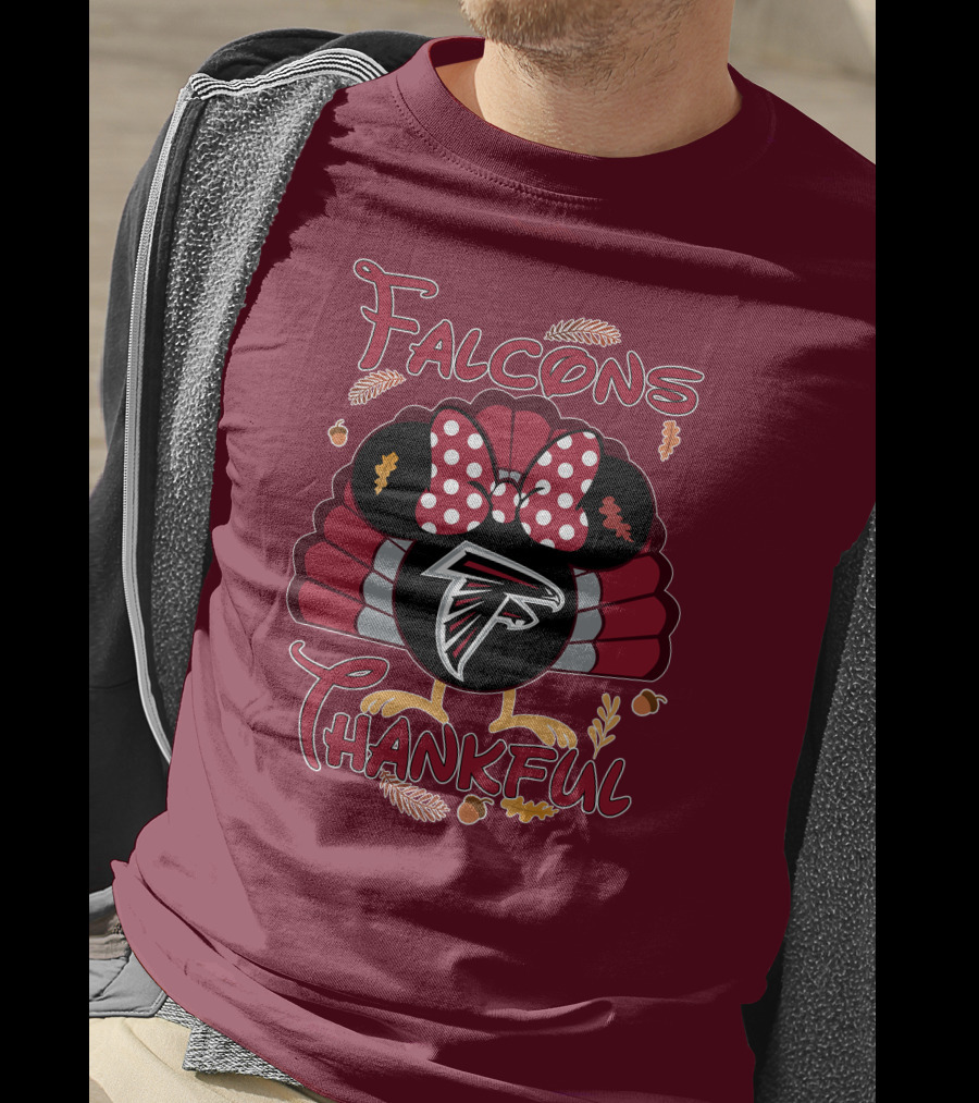 Falcons Thankful Minnie Thanksgiving Atlanta T-Shirt