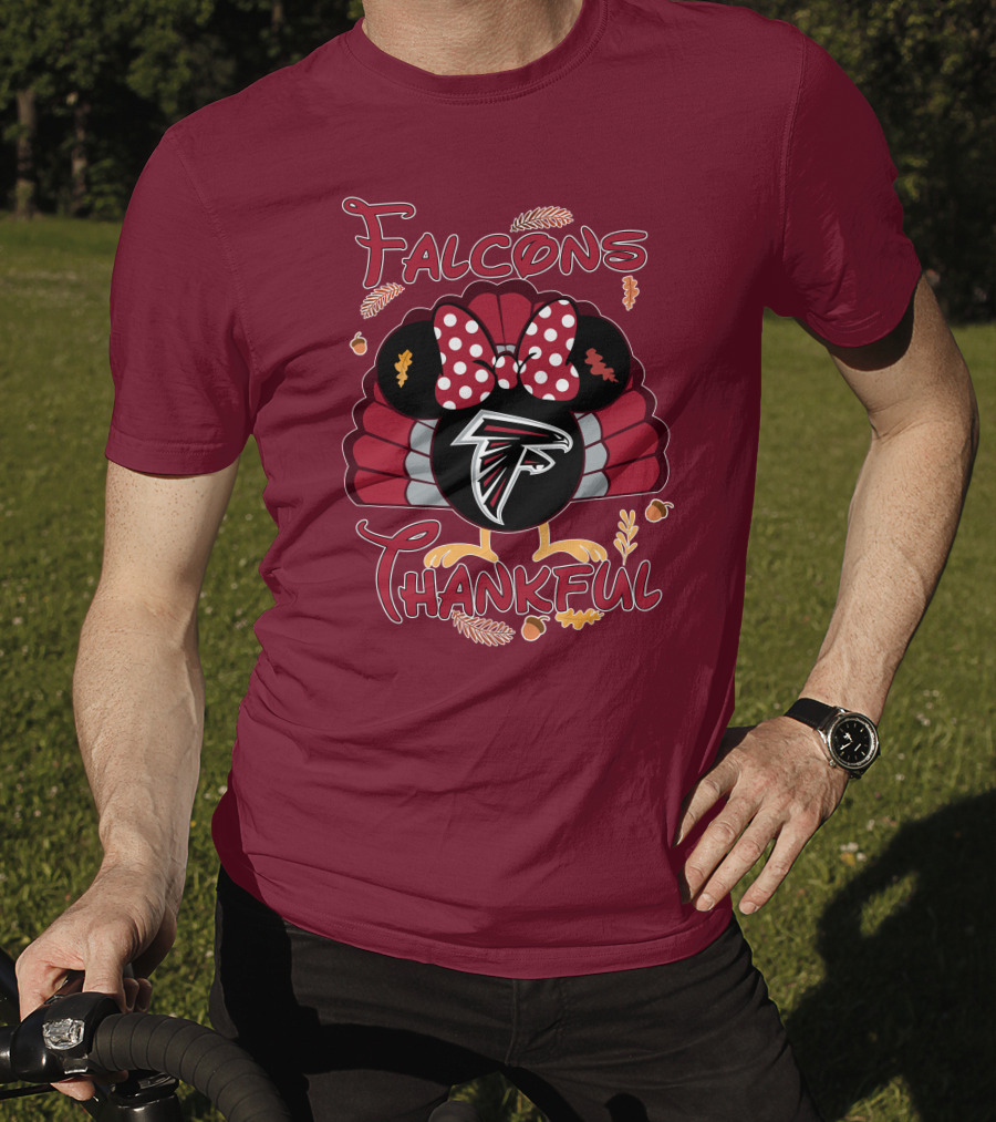 Falcons Thankful Minnie Thanksgiving Atlanta T-Shirt