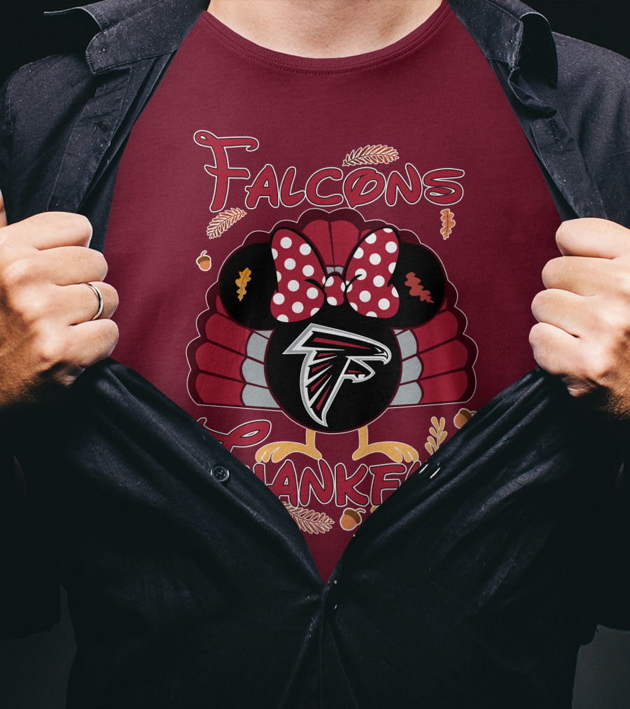 Falcons Thankful Minnie Thanksgiving Atlanta T-Shirt