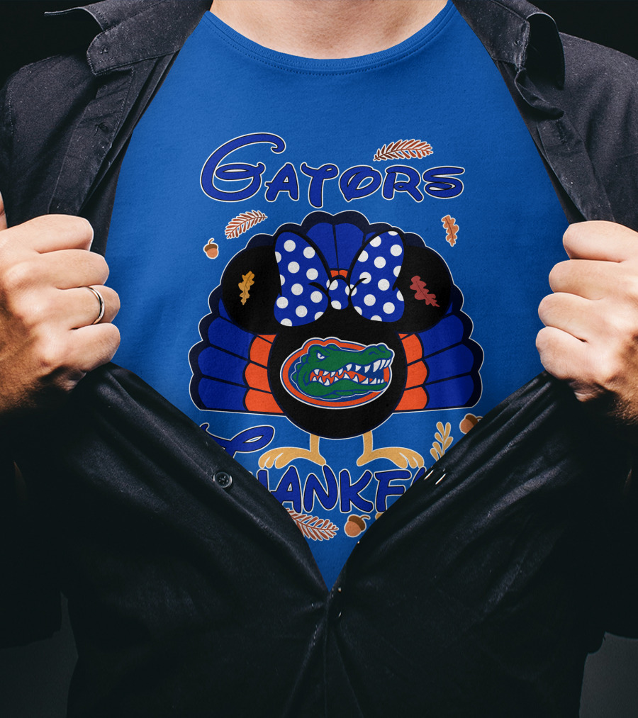 Gators Thankful Minnie Thanksgiving T-Shirt